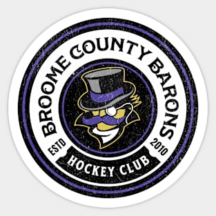 Retro Hockey Broome County Barons Hockey Team Cape Cod Sticker